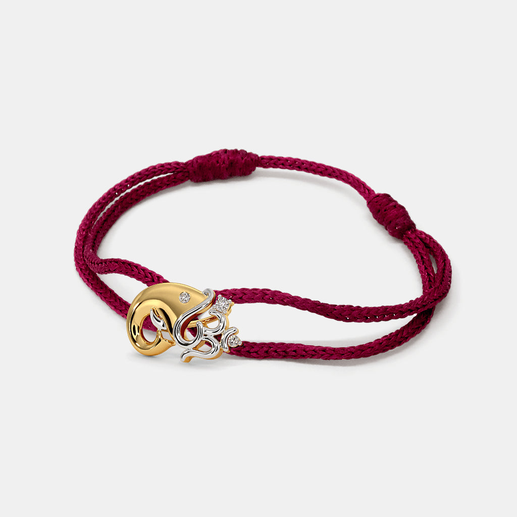 0.058 Ct Round adjustableBracelets with Purity of 18Kt