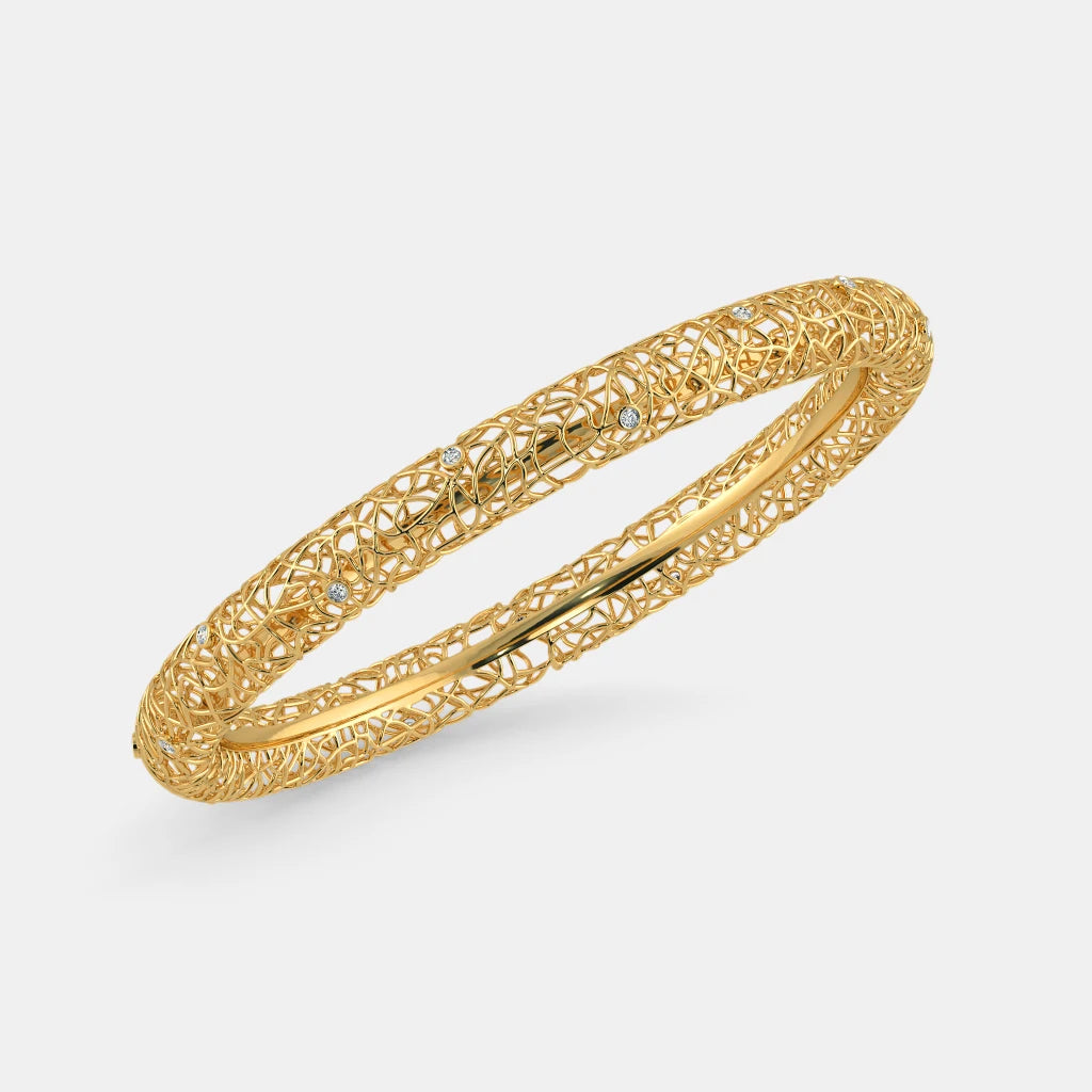 0.170 Ct Round bangles with Purity of 18Kt