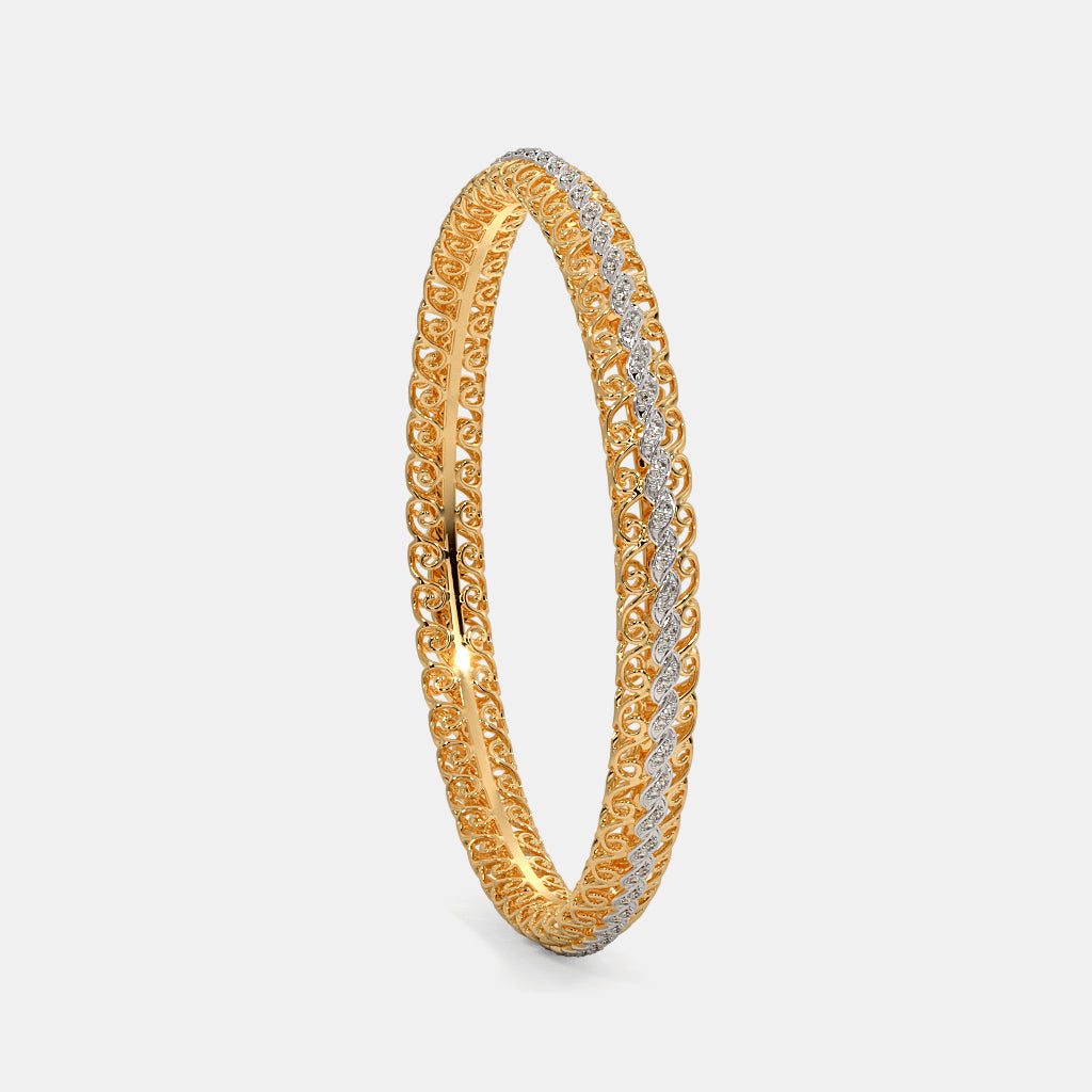 0.600 Ct round bangles with Purity of 14Kt