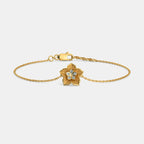 0.025 Ct Round bracelets with Purity of 18Kt