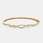 0.284 Ct Round bangles with Purity of 18Kt