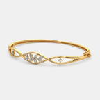 0.285 Ct Round bangles with Purity of 18Kt