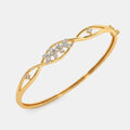 0.285 Ct Round bangles with Purity of 18Kt
