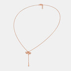 0.024 Ct Round necklaces with Purity of 18Kt