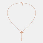 0.024 Ct Round necklaces with Purity of 18Kt