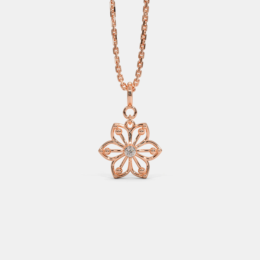 0.008 Ct Round charms with Purity of 18Kt