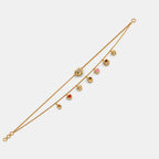 0.007 Ct Round bracelets with Purity of 14Kt