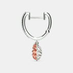 0.137 Ct Round Earrings with Purity of 14Kt