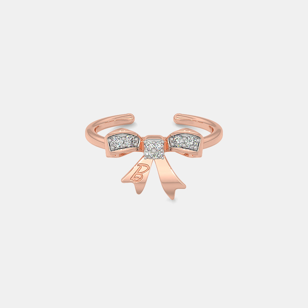 0.043 Ct Round KidsRings with Purity of 14Kt