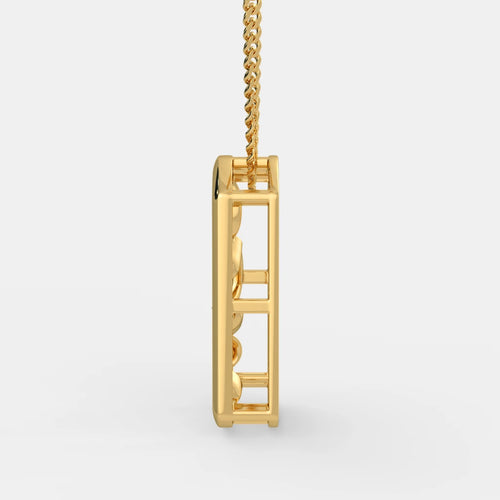 0.005 Ct Round Pendants with Purity of 18Kt