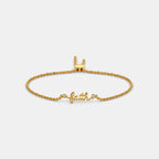 0.020 Ct Round adjustableBracelets with Purity of 18Kt