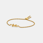 0.020 Ct Round adjustableBracelets with Purity of 14Kt