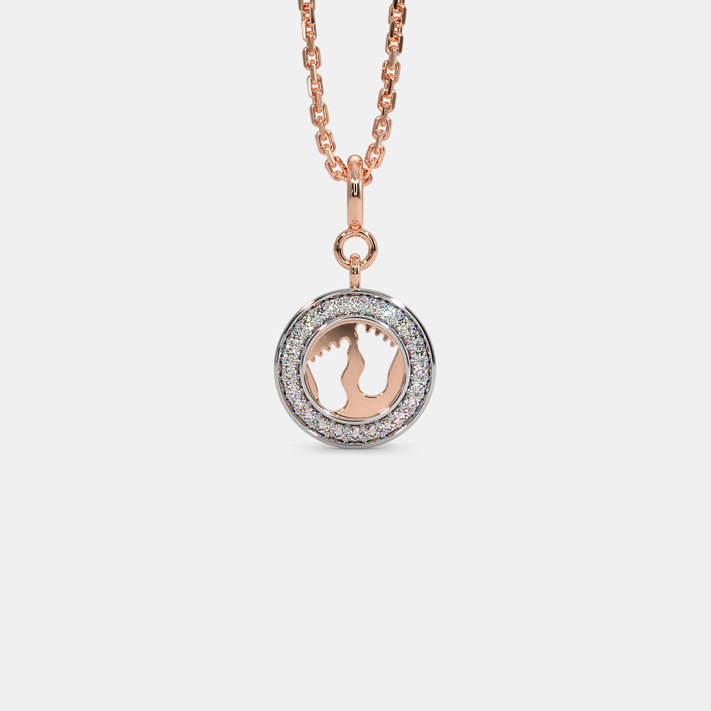 0.120 Ct Round charms with Purity of 18Kt