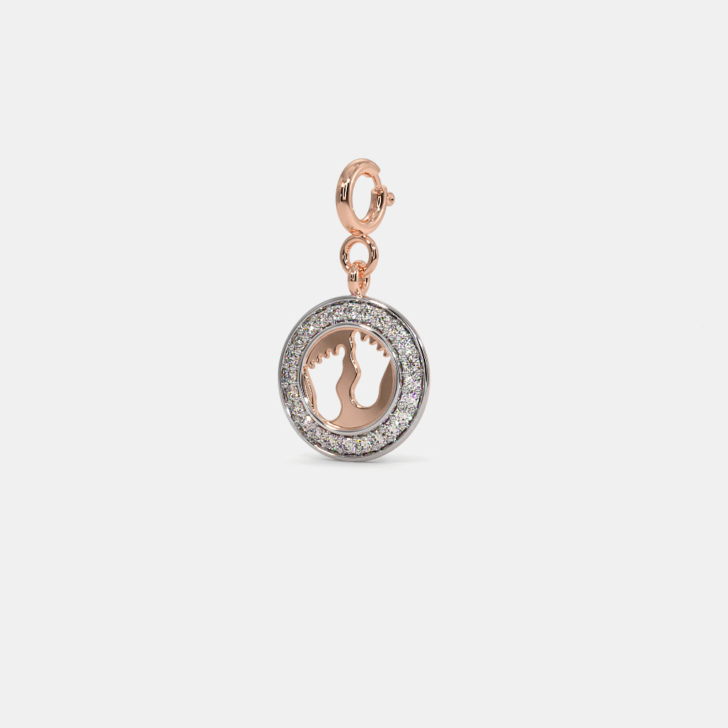 0.120 Ct Round charms with Purity of 18Kt