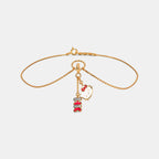 0.030 Ct Round charms with Purity of 14Kt