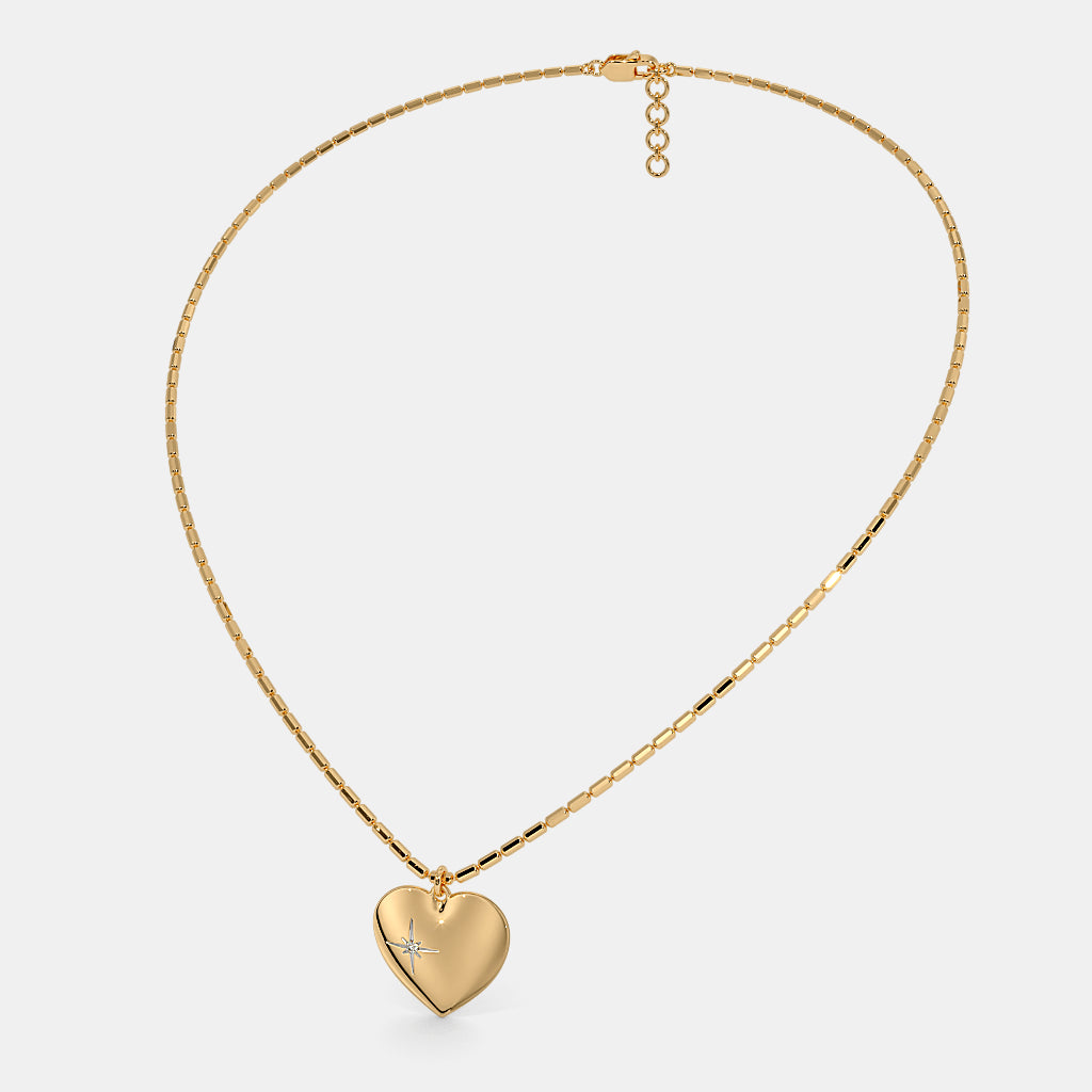 0.015 Ct Round necklaces with  of 18Kt