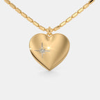 0.015 Ct Round necklaces with  of 18Kt