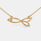 0.005 Ct Round necklaces with Purity of 18Kt