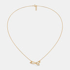 0.005 Ct Round necklaces with Purity of 14Kt