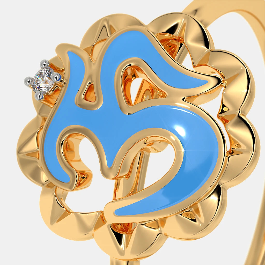 0.005 Ct Round KidsRings with Purity of 18Kt