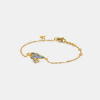 0.011 Ct Round bracelets with Purity of 18Kt