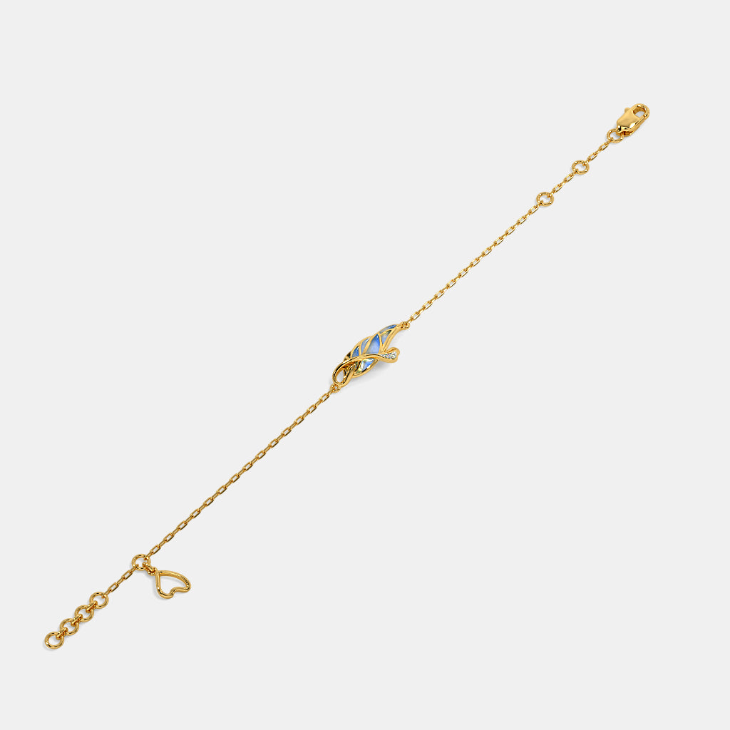 0.011 Ct Round bracelets with Purity of 14Kt