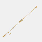 0.011 Ct Round bracelets with Purity of 18Kt