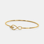 0.016 Ct Round bangles with Purity of 14Kt