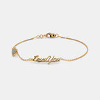 0.086 Ct Round bracelets with Purity of 18Kt