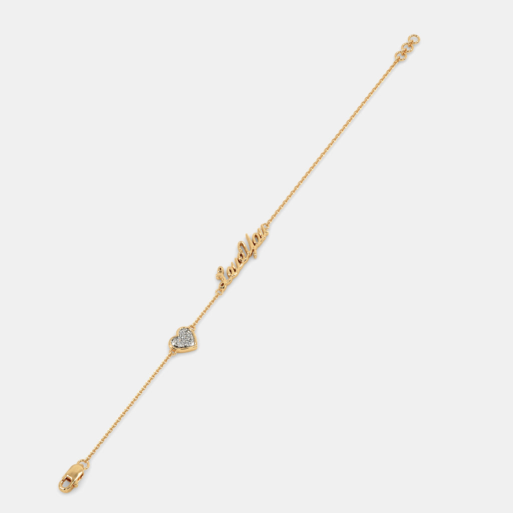 0.086 Ct Round bracelets with Purity of 18Kt