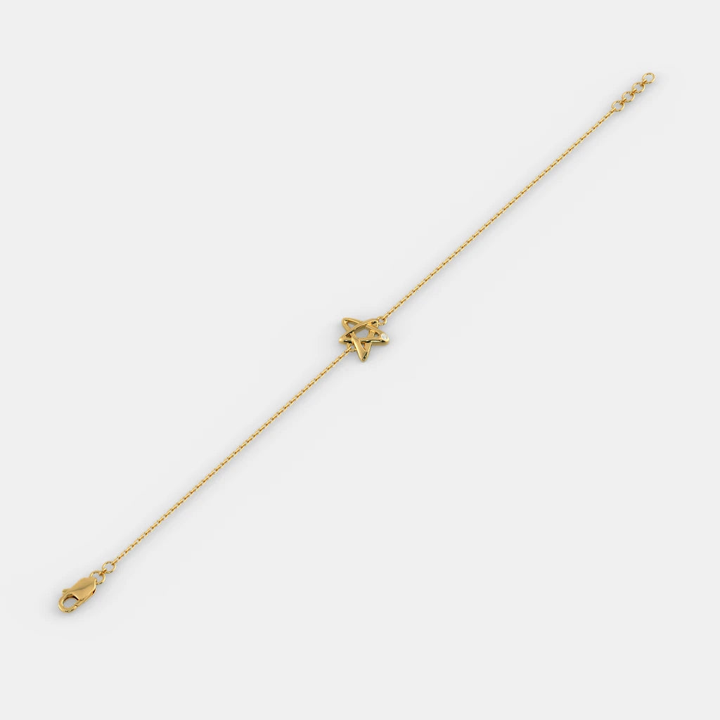 0.010 Ct Round bracelets with Purity of 18Kt