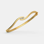 0.149 Ct Round bangles with Purity of 14Kt