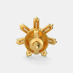 0.255 Ct Round Earrings with Purity of 14Kt