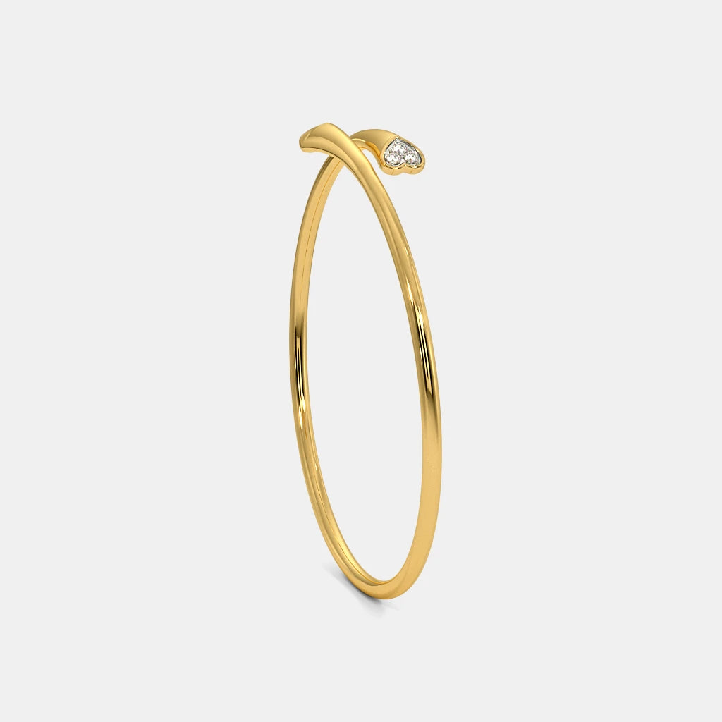 0.090 Ct Round bangles with Purity of 18Kt