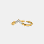 0.050 Ct Round Midi Rings with Purity of 18Kt