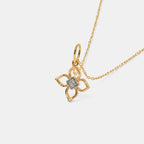 0.011 Ct Round Pendants with Purity of 14Kt