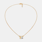 0.011 Ct Round necklaces with Purity of 18Kt