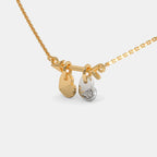 0.011 Ct Round necklaces with Purity of 18Kt