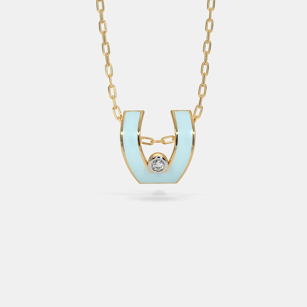 0.012 Ct Round Pendants with Purity of 14Kt