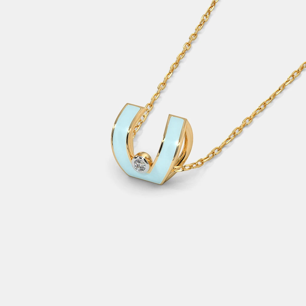 0.012 Ct Round Pendants with Purity of 14Kt