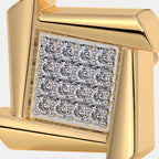 0.087 Ct Round Earrings with Purity of 18Kt