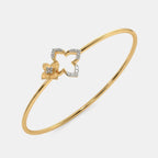 0.116 Ct Round bangles with Purity of 14Kt