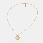 0.018 Ct Round necklaces with Purity of 14Kt