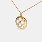 0.018 Ct Round necklaces with Purity of 18Kt