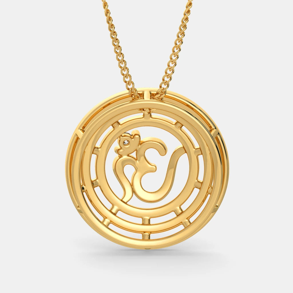 0.025 Ct Round Pendants with Purity of 18Kt