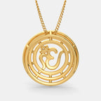 0.025 Ct Round Pendants with Purity of 14Kt