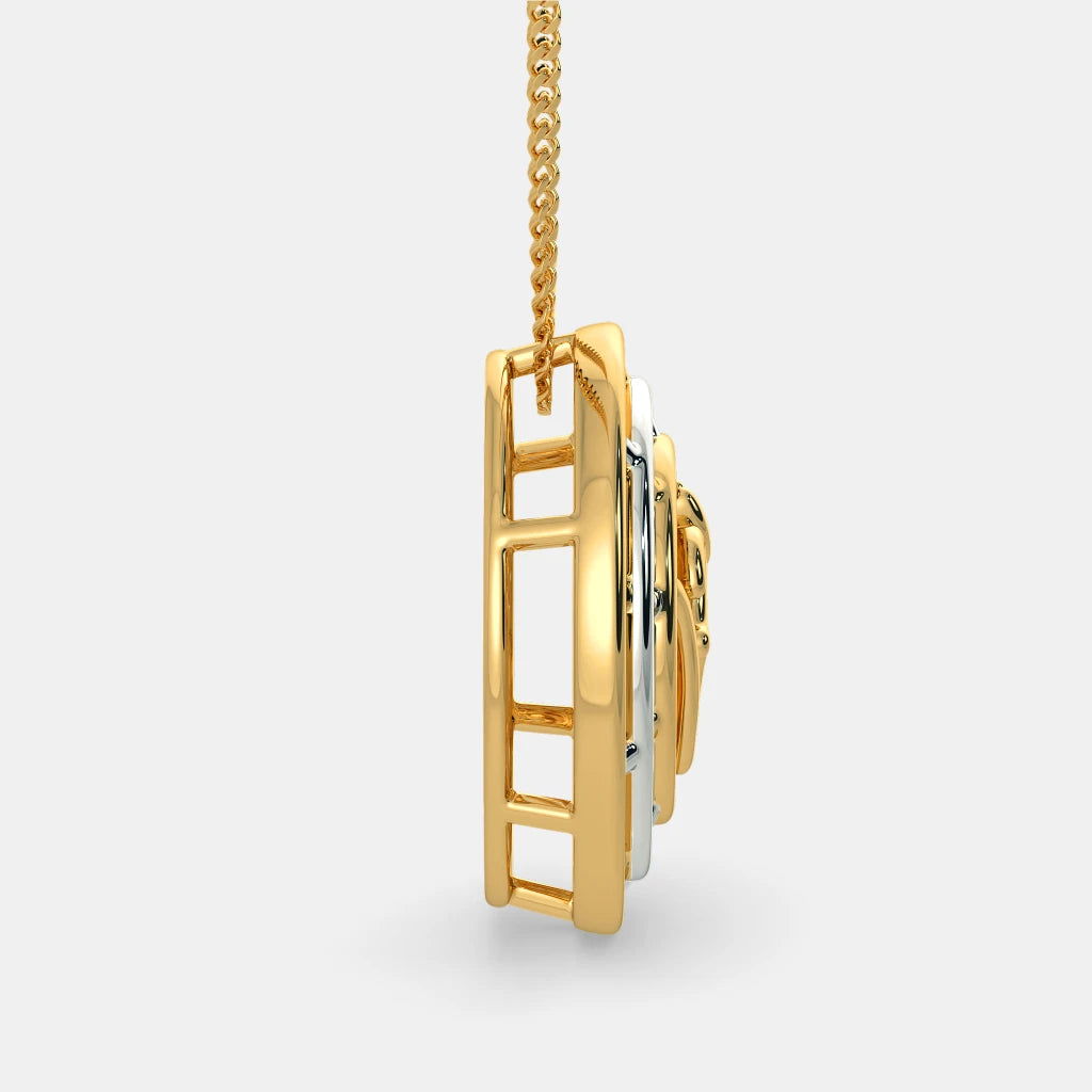 0.025 Ct Round Pendants with Purity of 18Kt