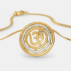 0.025 Ct Round Pendants with Purity of 14Kt