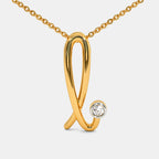 0.015 Ct Round necklaces with Purity of 14Kt