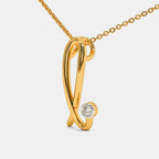 0.015 Ct Round necklaces with Purity of 14Kt